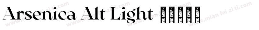 Arsenica Alt Light字体转换
